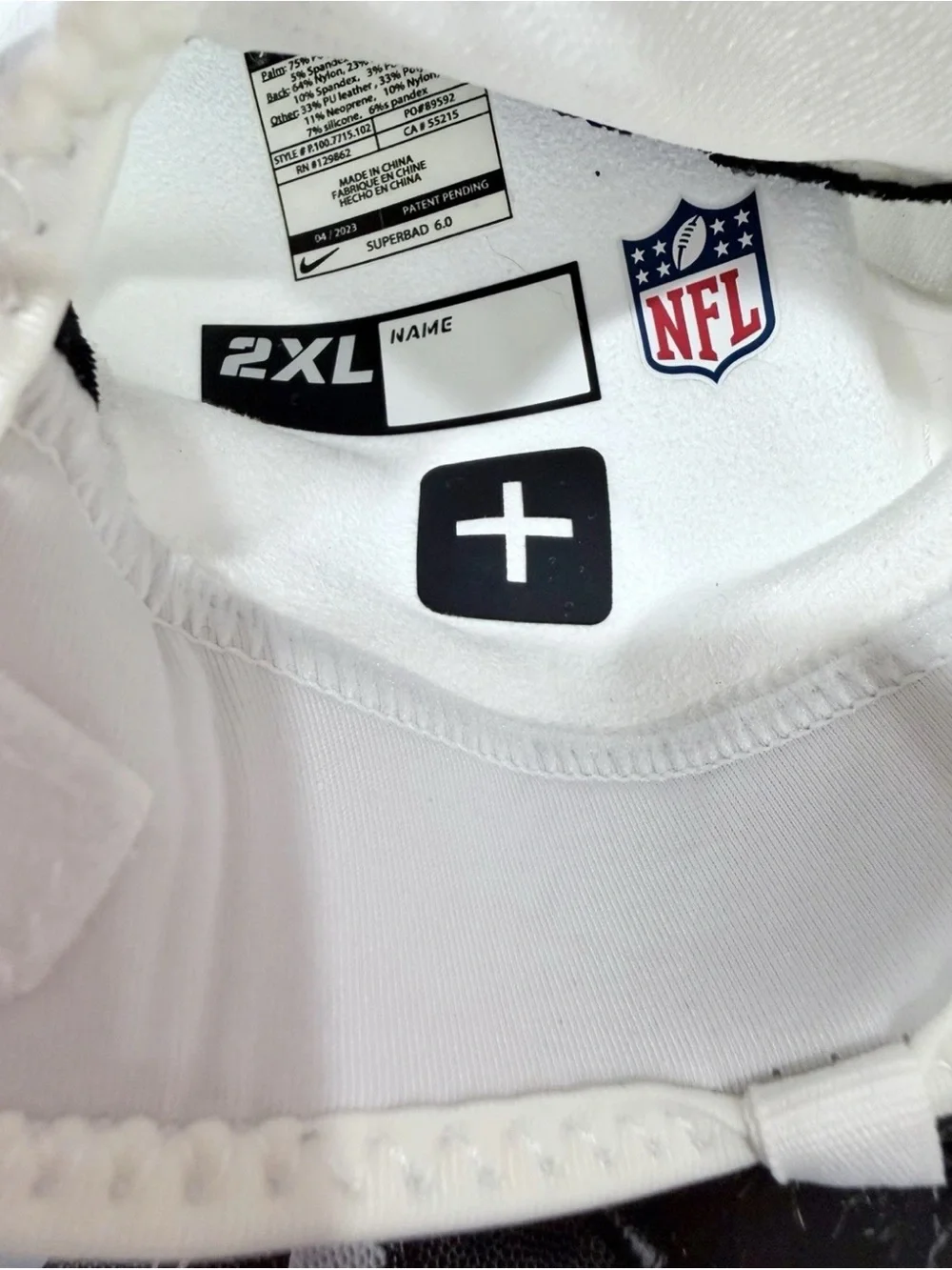 Jordan White Football Gloves with Black Jumpman